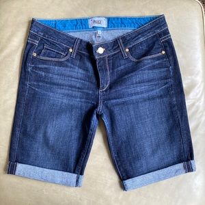 PAIGE Jax stretch denim cuffed shorts